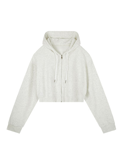 No Ur Ish NOURISH Essential Cropped Zip-Up Hoodie