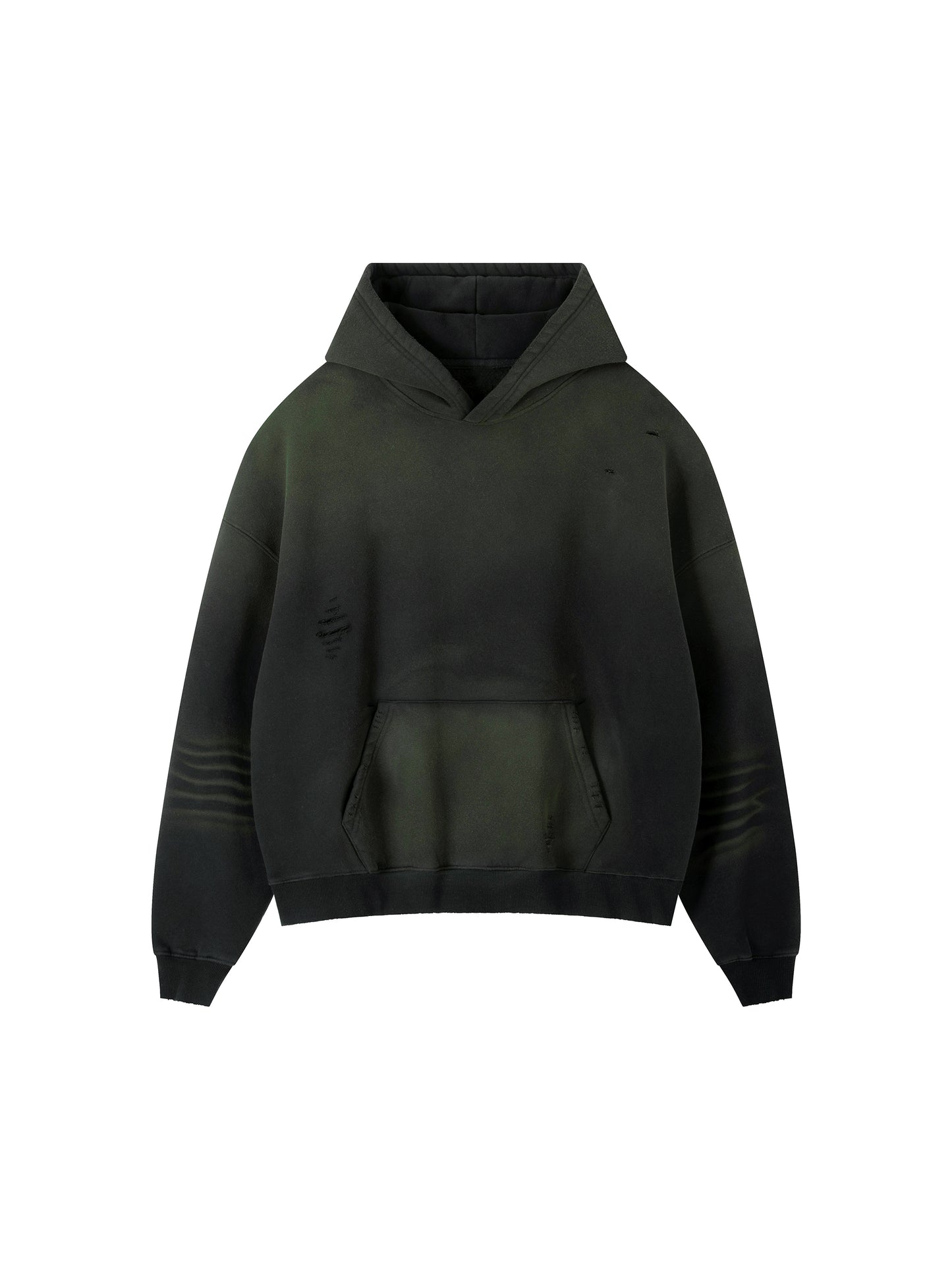 Fast & Feral Frayed Sunfade Boxy Fleece Hoodie