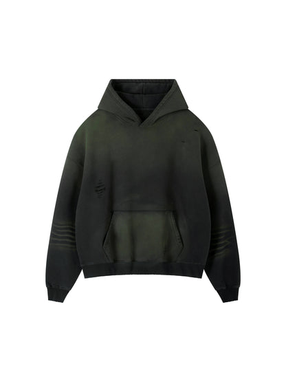 Fast & Feral Frayed Sunfade Boxy Fleece Hoodie