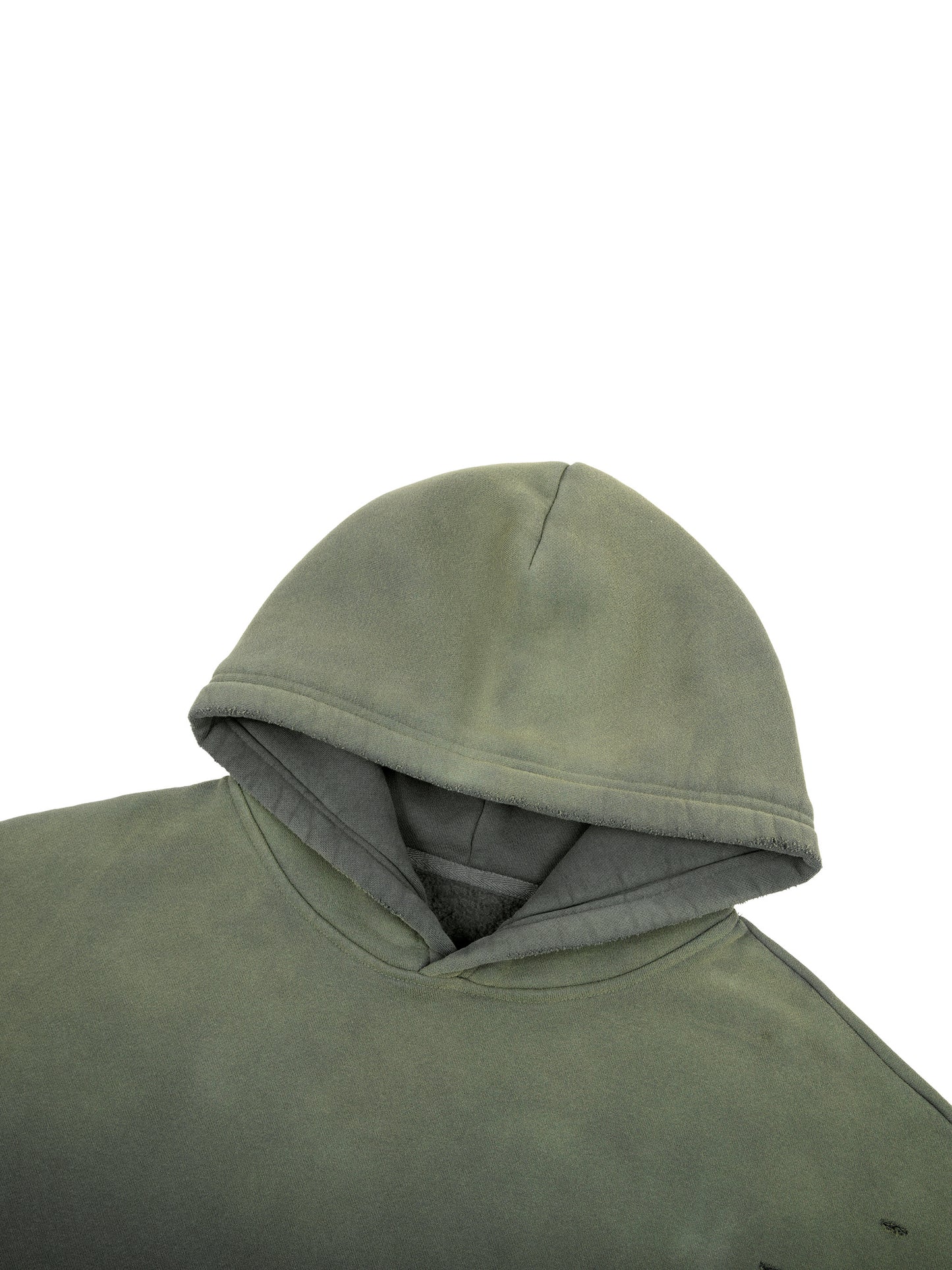 Fast & Feral Frayed Sunfade Boxy Fleece Hoodie